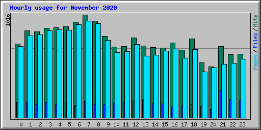 Hourly usage for November 2020