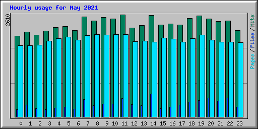 Hourly usage for May 2021