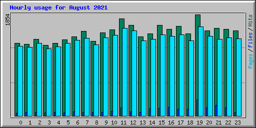 Hourly usage for August 2021
