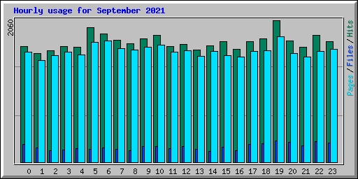 Hourly usage for September 2021