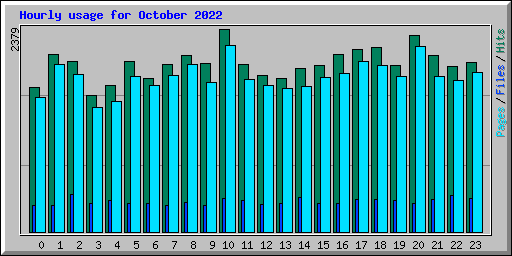 Hourly usage for October 2022