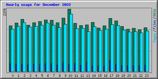 Hourly usage for December 2022