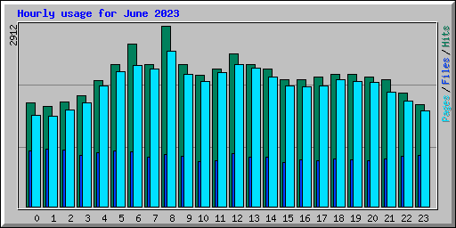 Hourly usage for June 2023