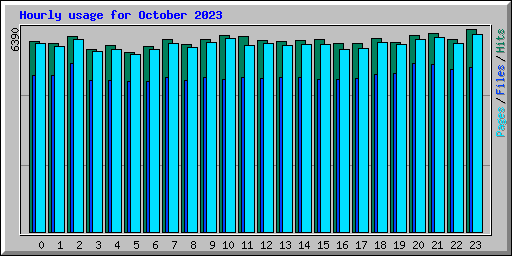 Hourly usage for October 2023