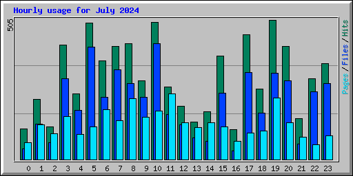 Hourly usage for July 2024
