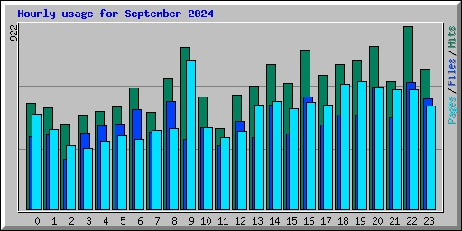 Hourly usage for September 2024