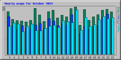 Hourly usage for October 2024