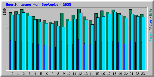 Hourly usage for September 2025