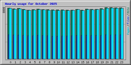 Hourly usage for October 2025