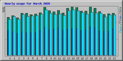 Hourly usage for March 2026